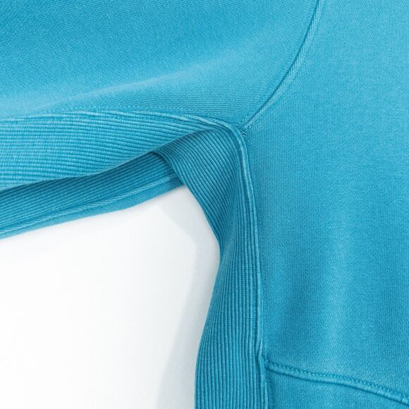 Duluth Trading Co Souped Up Funnel Neck Sweatshirt Womens Large Teal Blue 29715 - Picture 10 of 16